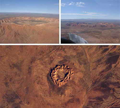 Место падения метеорита в Австралии