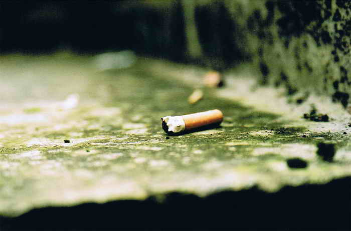 Загрязнение окружающей среды: сигаретные окурки